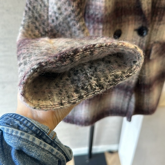 Veronica Beard Purple Plaid Trench Coat - Picture 5 of 7